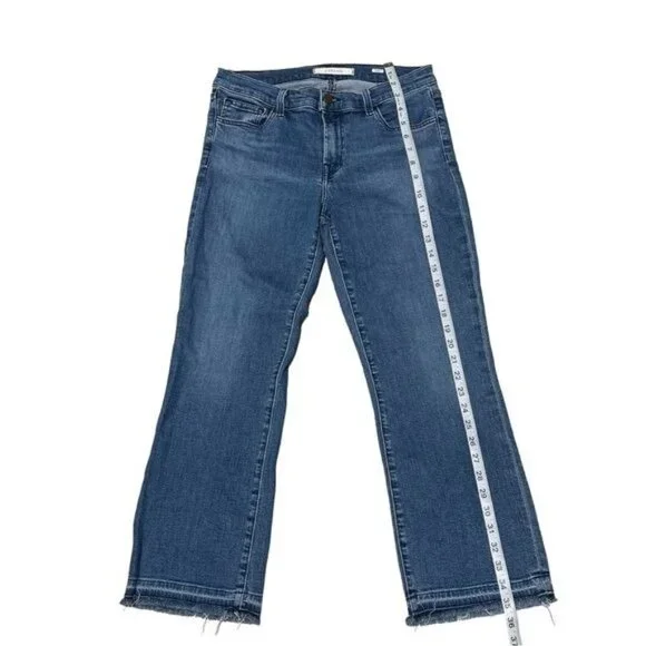 J Brand Blue Selena Cropped Flare Jeans Size 28 - Picture 7 of 12